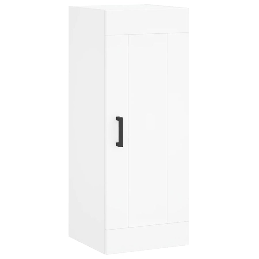 Wandkast 34,5X34X90 Cm Bewerkt Hout Wit
