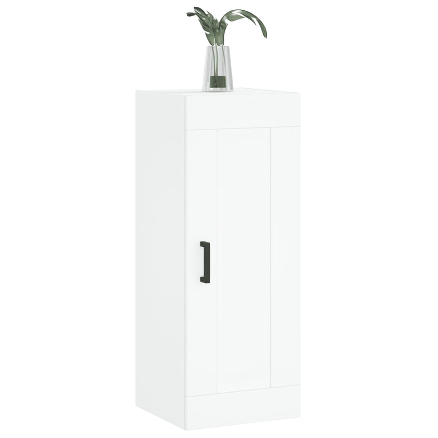Wandkast 34,5X34X90 Cm Bewerkt Hout Wit