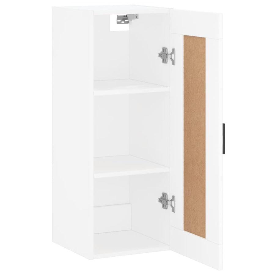 Wandkast 34,5X34X90 Cm Bewerkt Hout Wit
