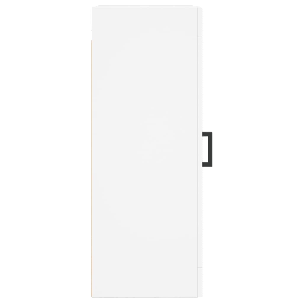 Wandkast 34,5X34X90 Cm Bewerkt Hout Wit