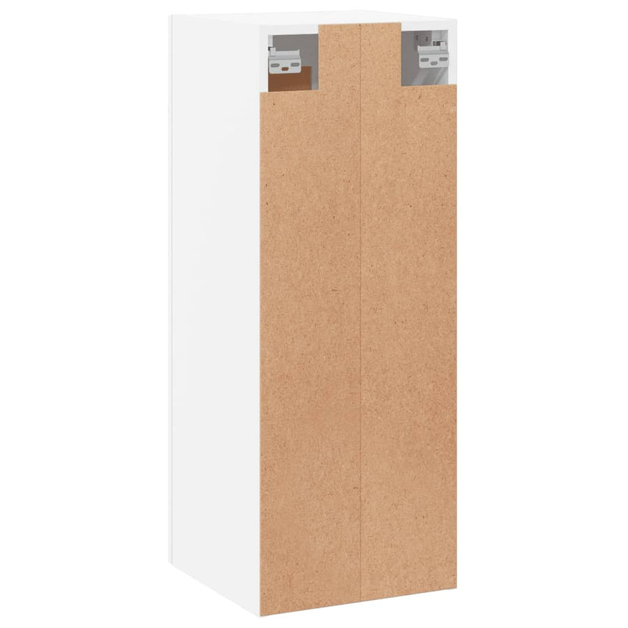 Wandkast 34,5X34X90 Cm Bewerkt Hout Wit