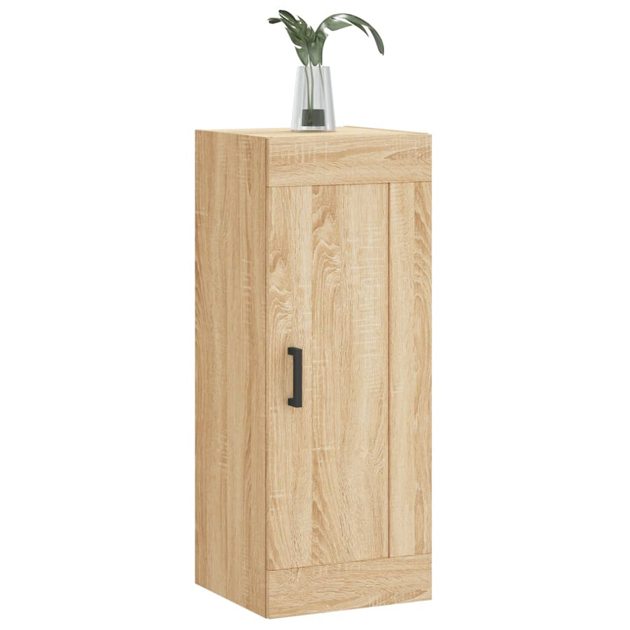 Wandkast 34,5X34X90 Cm Bewerkt Hout Sonoma Eikenkleurig