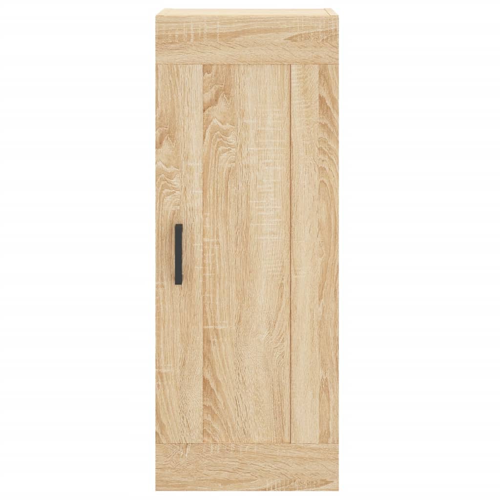 Wandkast 34,5X34X90 Cm Bewerkt Hout Sonoma Eikenkleurig