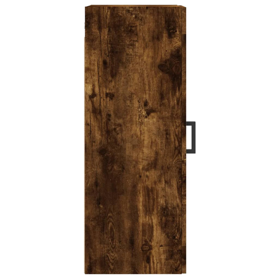 Wandkast 34,5X34X90 Cm Bewerkt Hout Gerookt Eikenkleurig