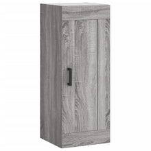 Wandkast 34,5X34X90 Cm Bewerkt Hout Eikenkleurig Grijs sonoma