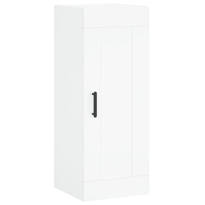 Wandkast 34,5X34X90 Cm Bewerkt Hout Wit