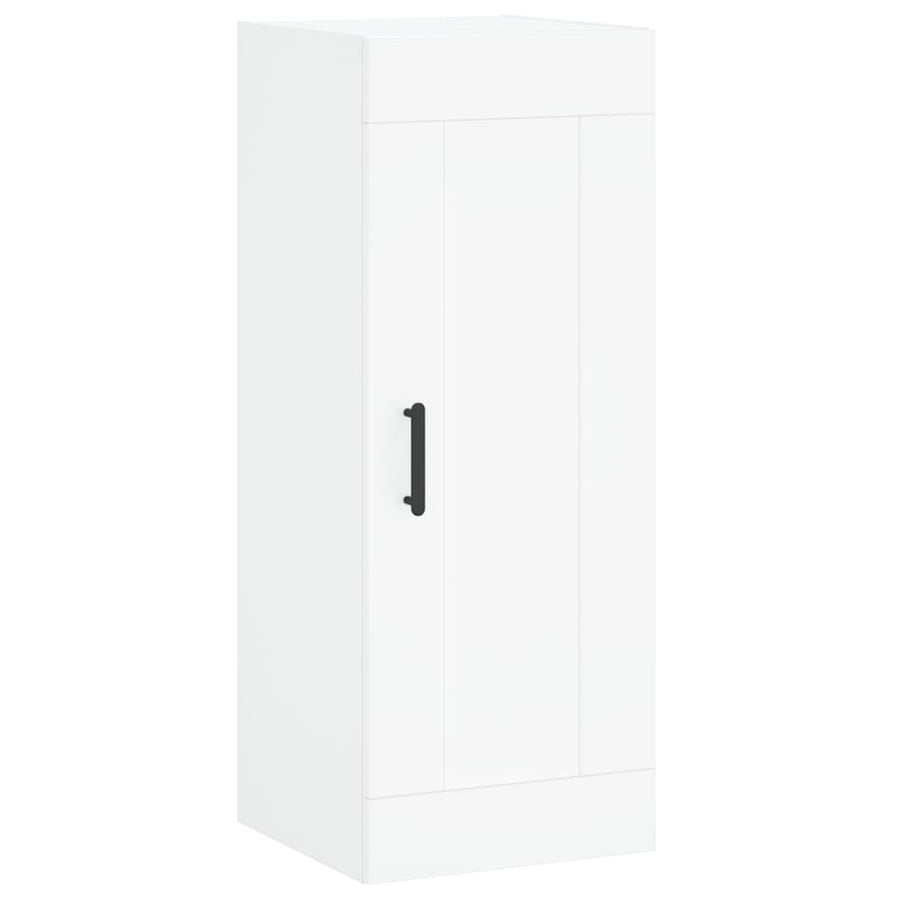 Wandkast 34,5X34X90 Cm Bewerkt Hout Wit