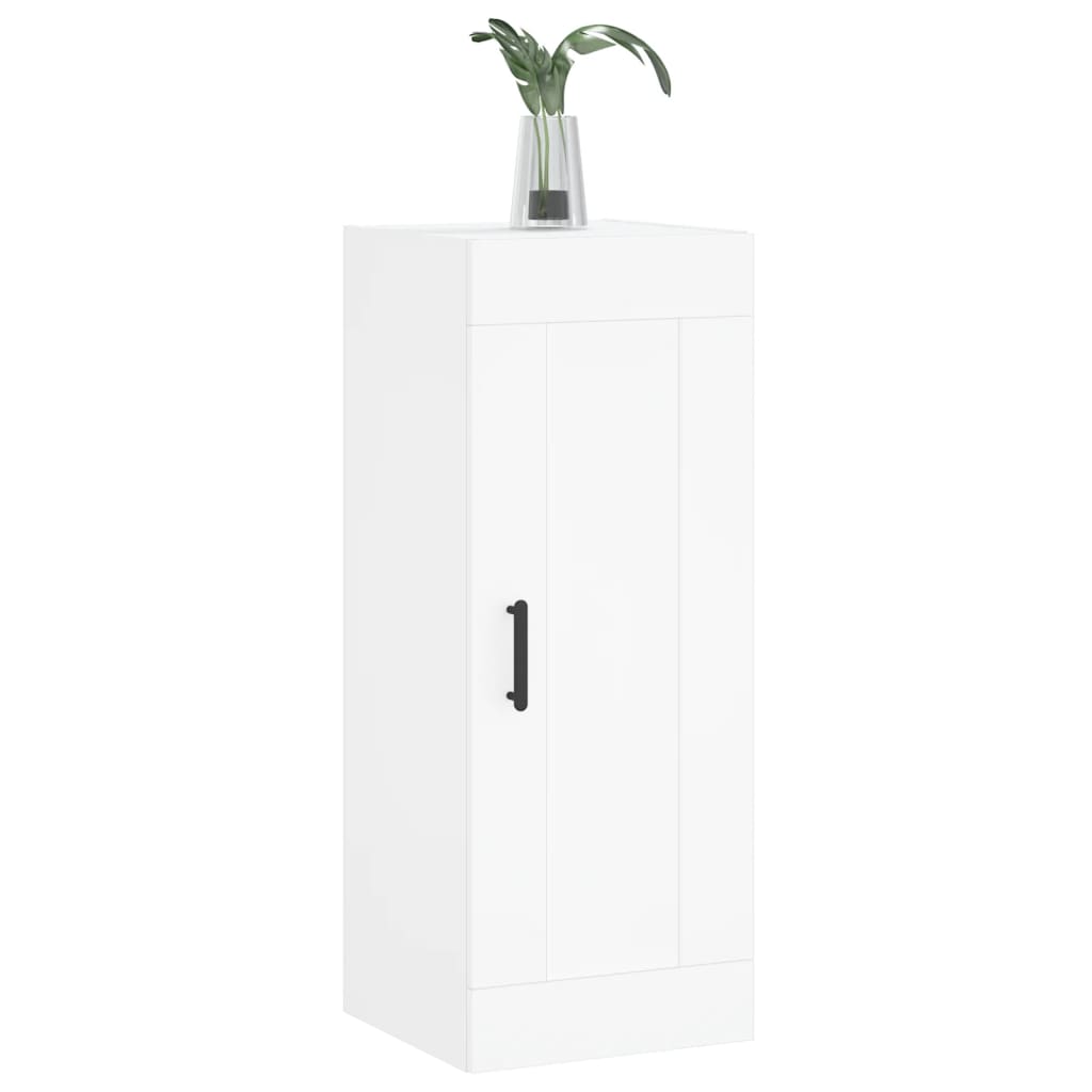 Wandkast 34,5X34X90 Cm Bewerkt Hout Wit