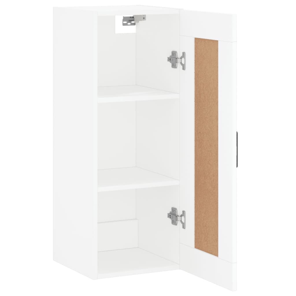 Wandkast 34,5X34X90 Cm Bewerkt Hout Wit