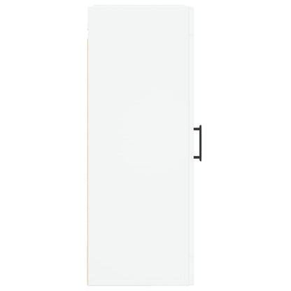 Wandkast 34,5X34X90 Cm Bewerkt Hout Wit