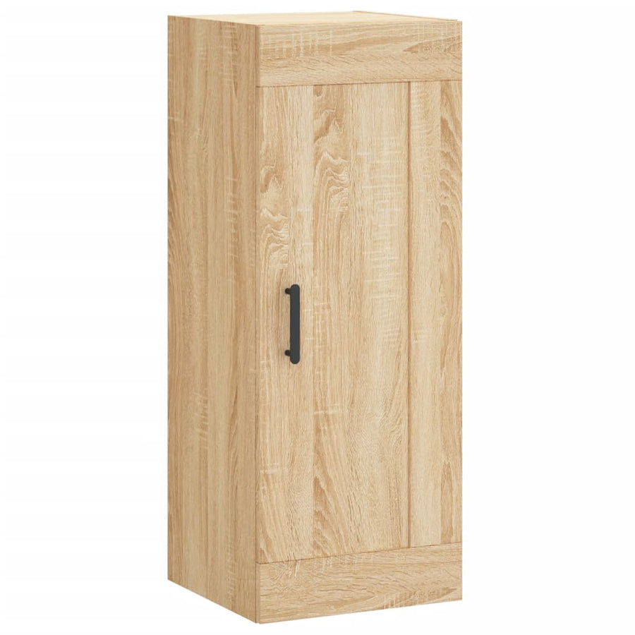 Wandkast 34,5X34X90 Cm Bewerkt Hout Kleurig Sonoma eiken