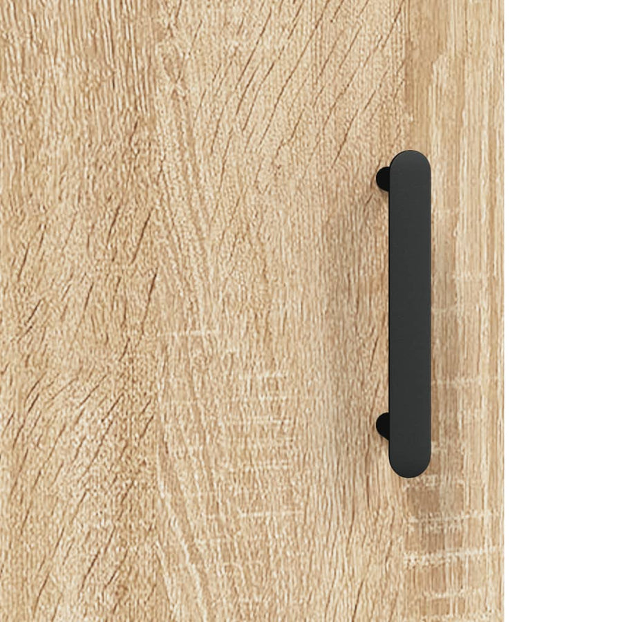 Wandkast 34,5X34X90 Cm Bewerkt Hout Kleurig Sonoma eiken