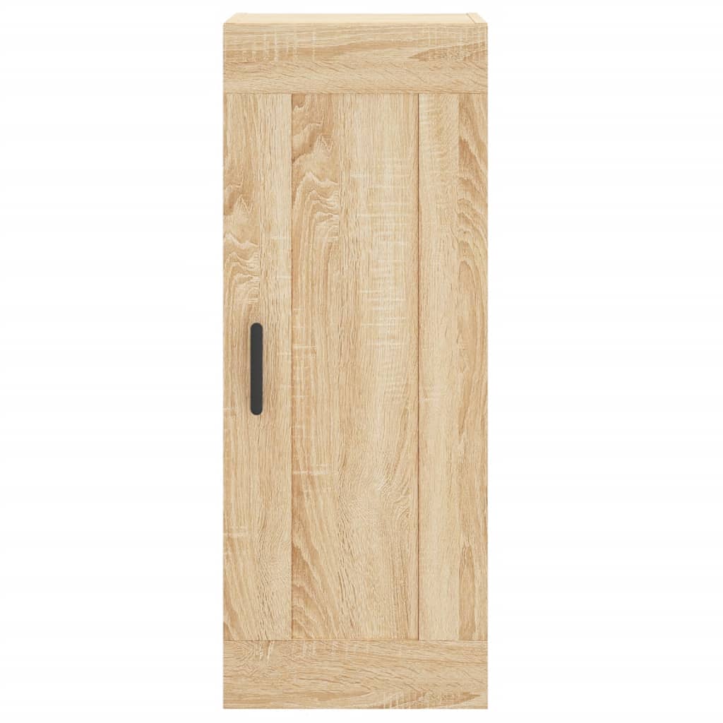 Wandkast 34,5X34X90 Cm Bewerkt Hout Kleurig Sonoma eiken