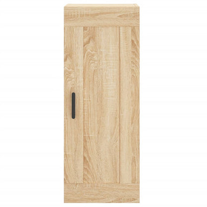 Wandkast 34,5X34X90 Cm Bewerkt Hout Kleurig Sonoma eiken