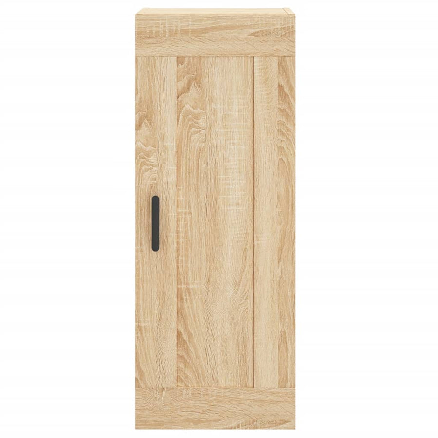 Wandkast 34,5X34X90 Cm Bewerkt Hout Kleurig Sonoma eiken