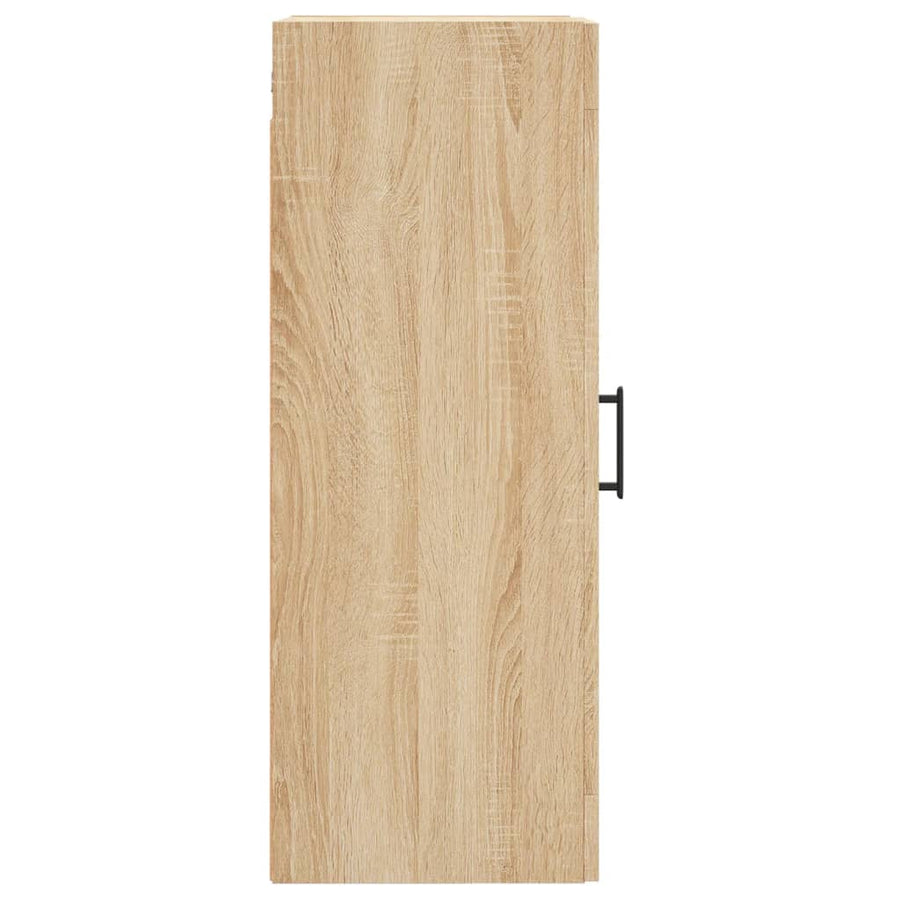 Wandkast 34,5X34X90 Cm Bewerkt Hout Kleurig Sonoma eiken