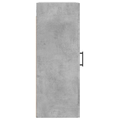 Wandkast 34,5X34X90 Cm Bewerkt Hout Betongrijs