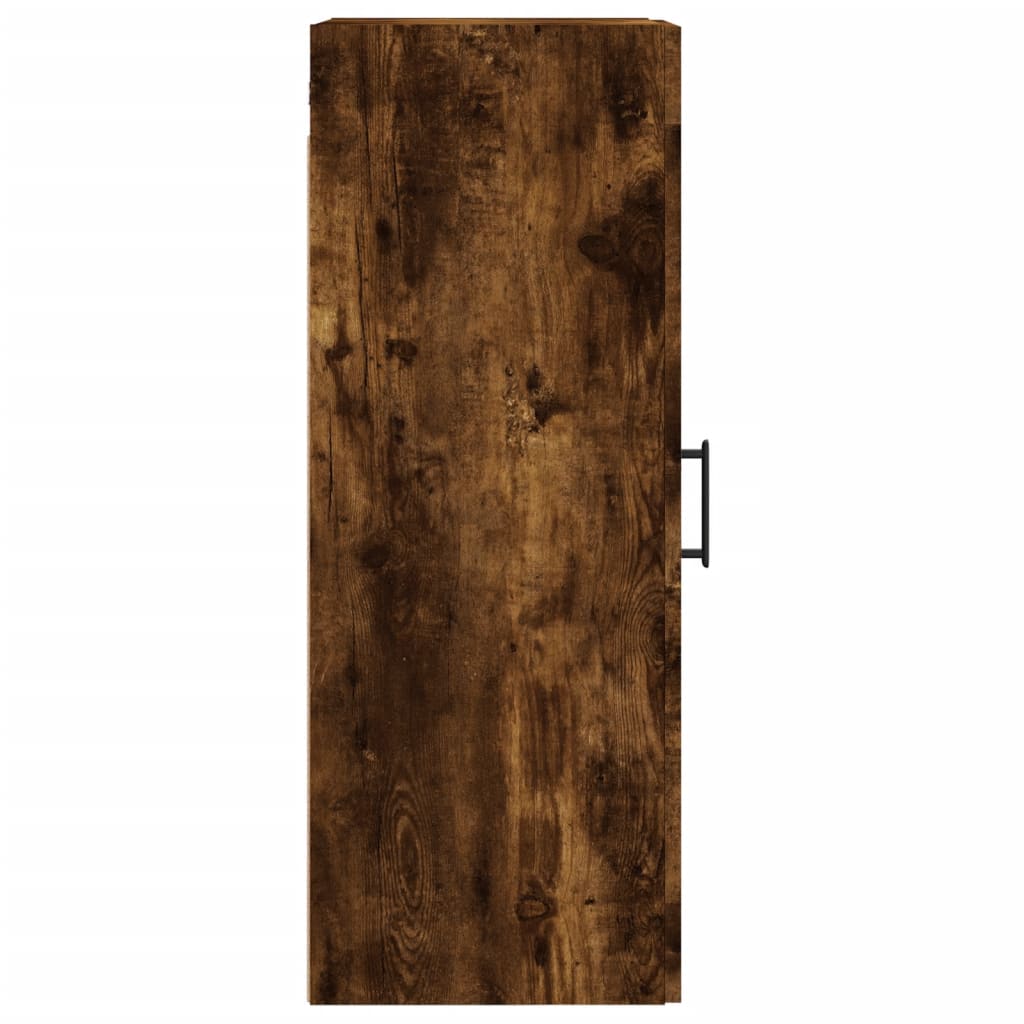 Wandkast 34,5X34X90 Cm Bewerkt Hout Gerookt Eikenkleurig