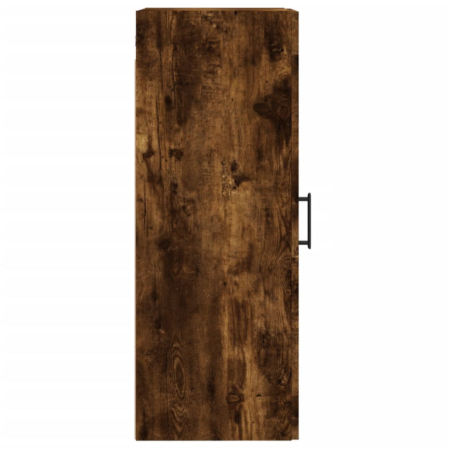Wandkast 34,5X34X90 Cm Bewerkt Hout Gerookt Eikenkleurig