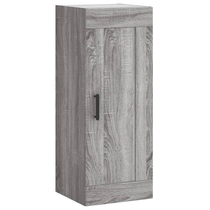 Wandkast 34,5X34X90 Cm Bewerkt Hout Grijs Sonoma Eikenkleurig