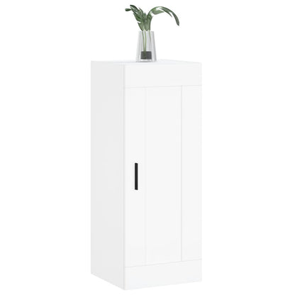 Wandkast 34,5X34X90 Cm Bewerkt Hout Wit