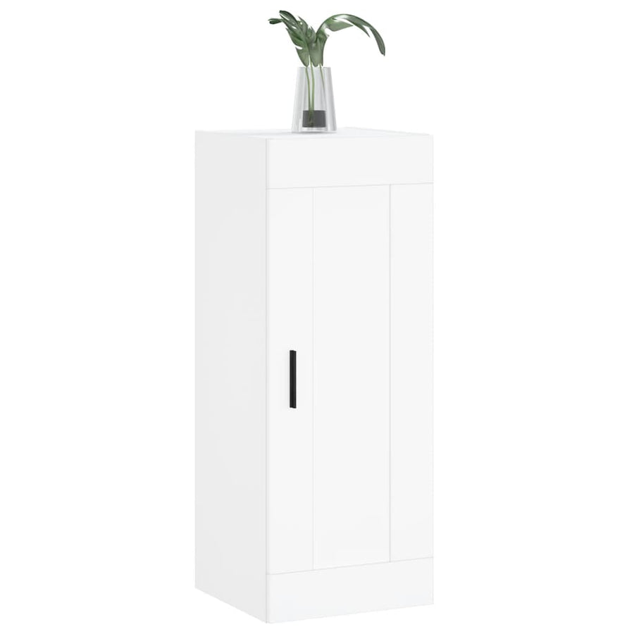 Wandkast 34,5X34X90 Cm Bewerkt Hout Wit