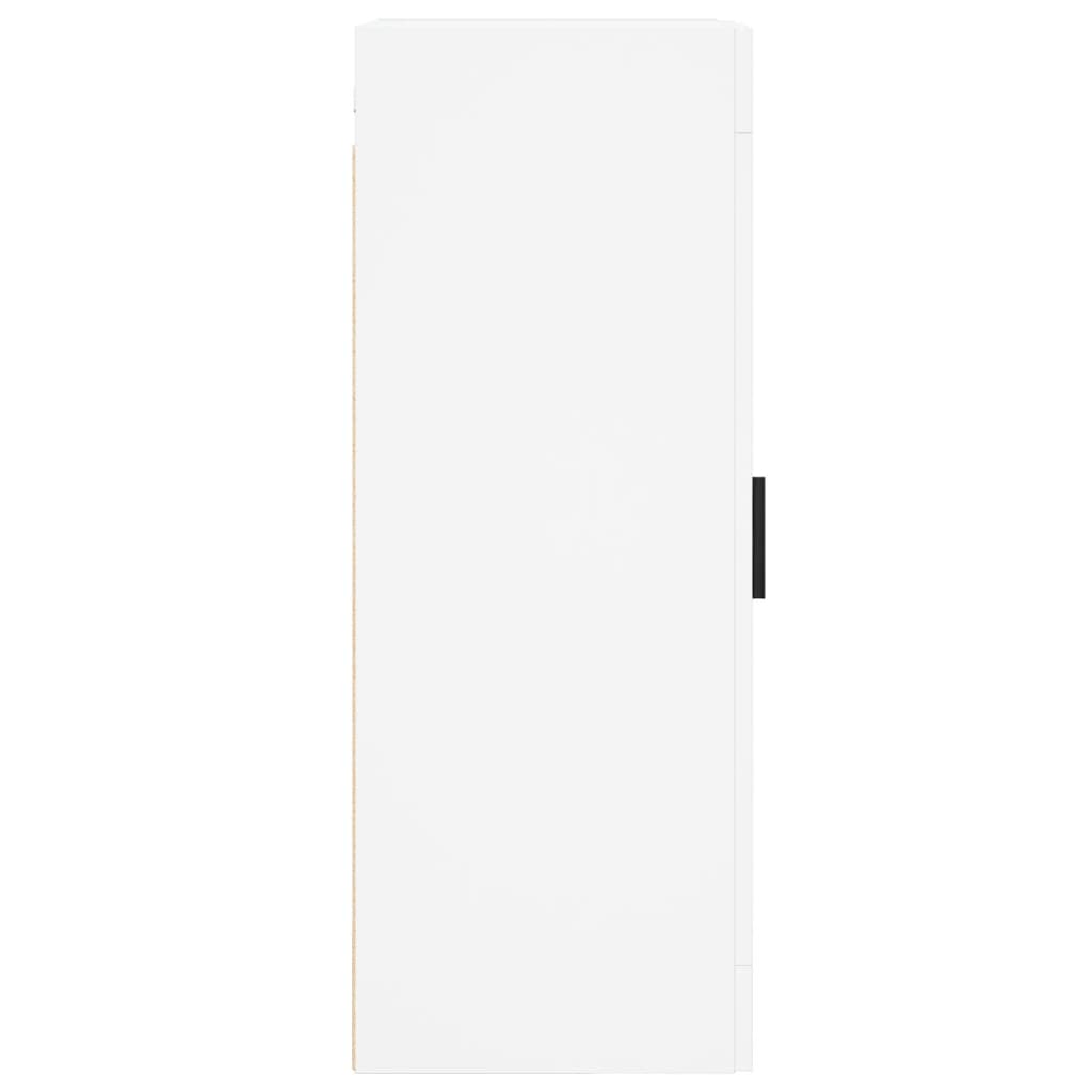 Wandkast 34,5X34X90 Cm Bewerkt Hout Wit