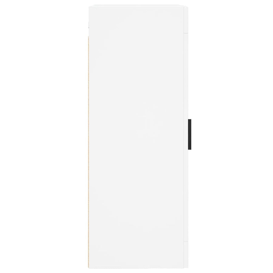 Wandkast 34,5X34X90 Cm Bewerkt Hout Wit