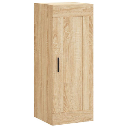 Wandkast 34,5X34X90 Cm Bewerkt Hout Kleurig Sonoma eiken