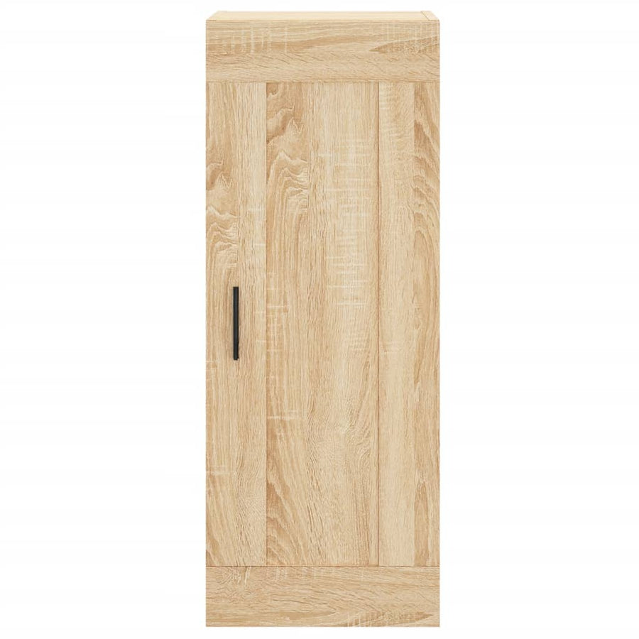 Wandkast 34,5X34X90 Cm Bewerkt Hout Kleurig Sonoma eiken