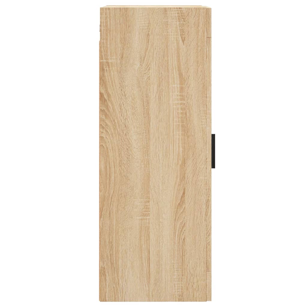 Wandkast 34,5X34X90 Cm Bewerkt Hout Kleurig Sonoma eiken