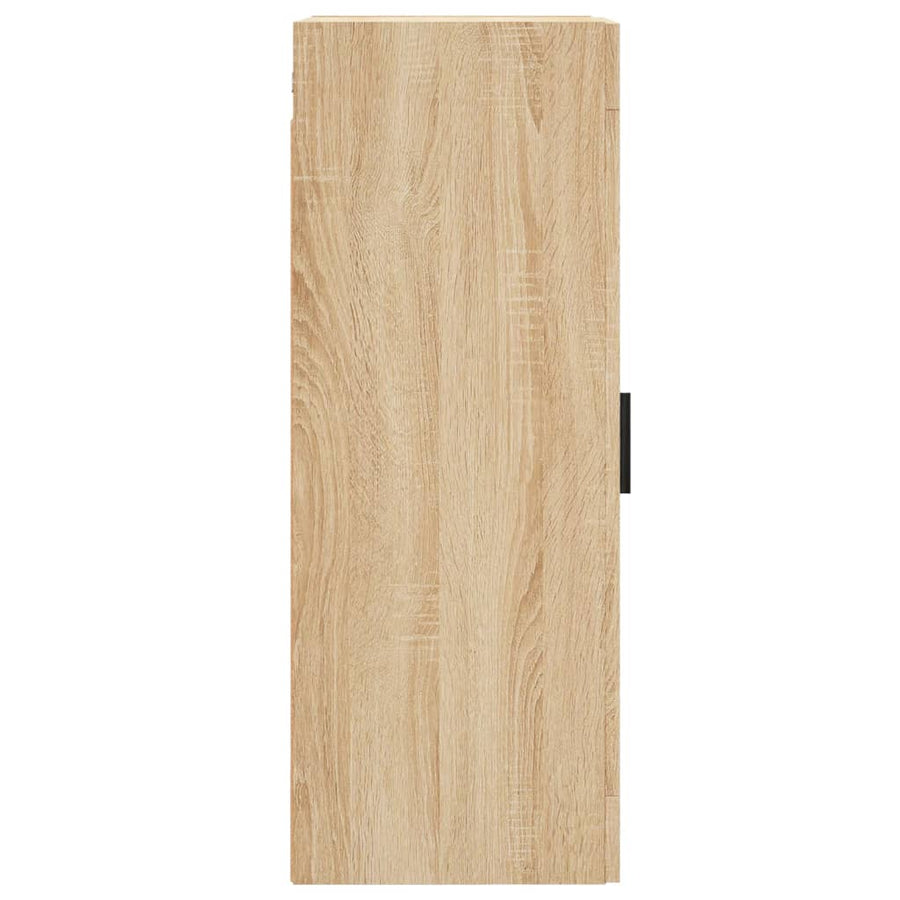 Wandkast 34,5X34X90 Cm Bewerkt Hout Kleurig Sonoma eiken