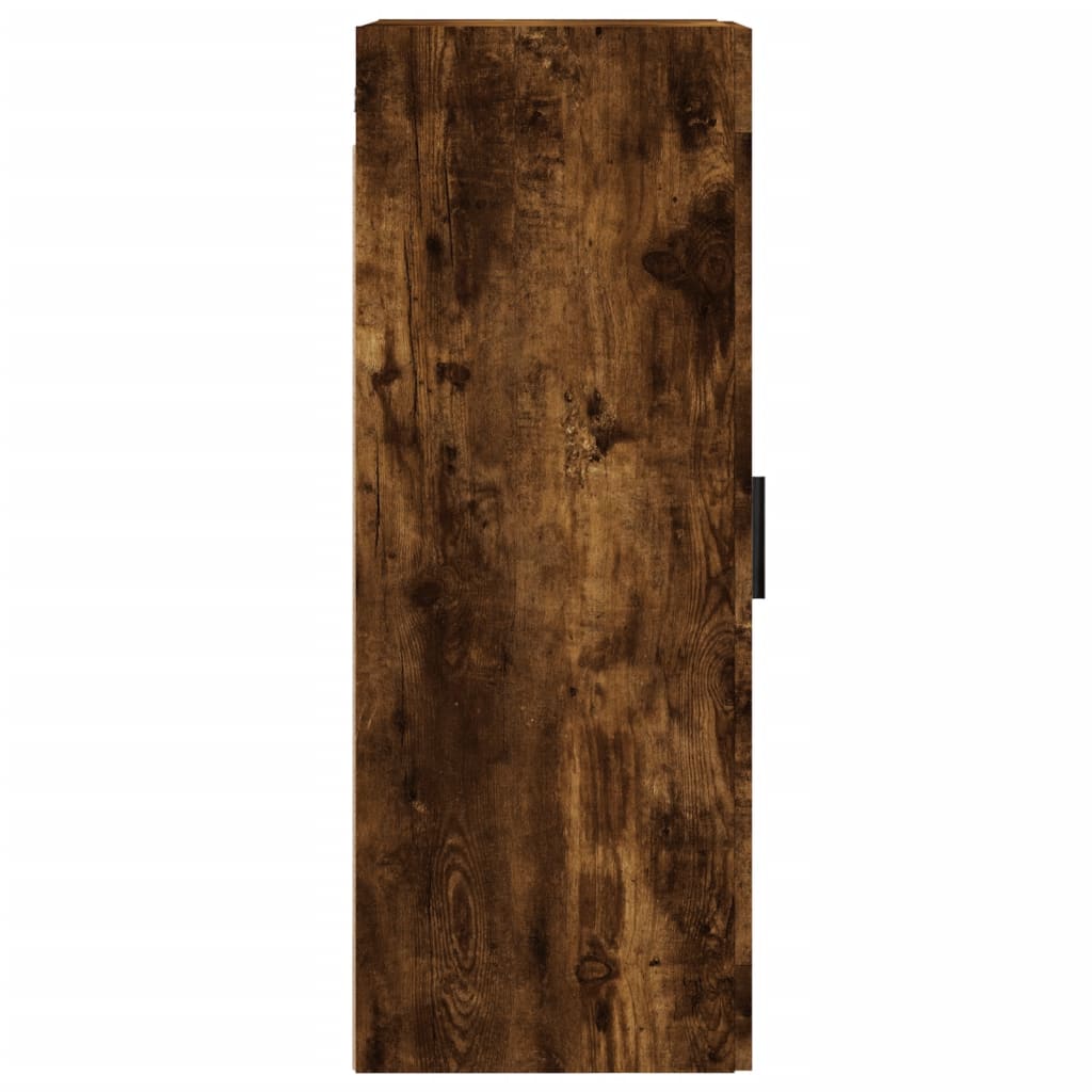 Wandkast 34,5X34X90 Cm Bewerkt Hout Kleurig Gerookt eiken