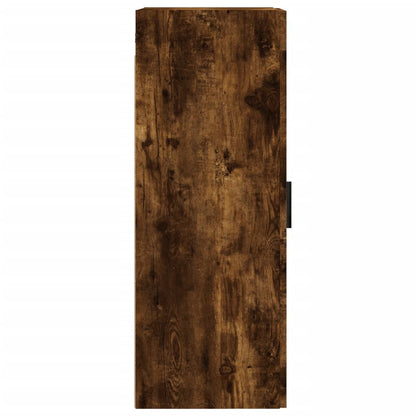 Wandkast 34,5X34X90 Cm Bewerkt Hout Kleurig Gerookt eiken