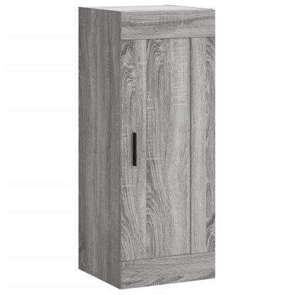 Wandkast 34,5X34X90 Cm Bewerkt Hout Grijs Sonoma Eikenkleurig