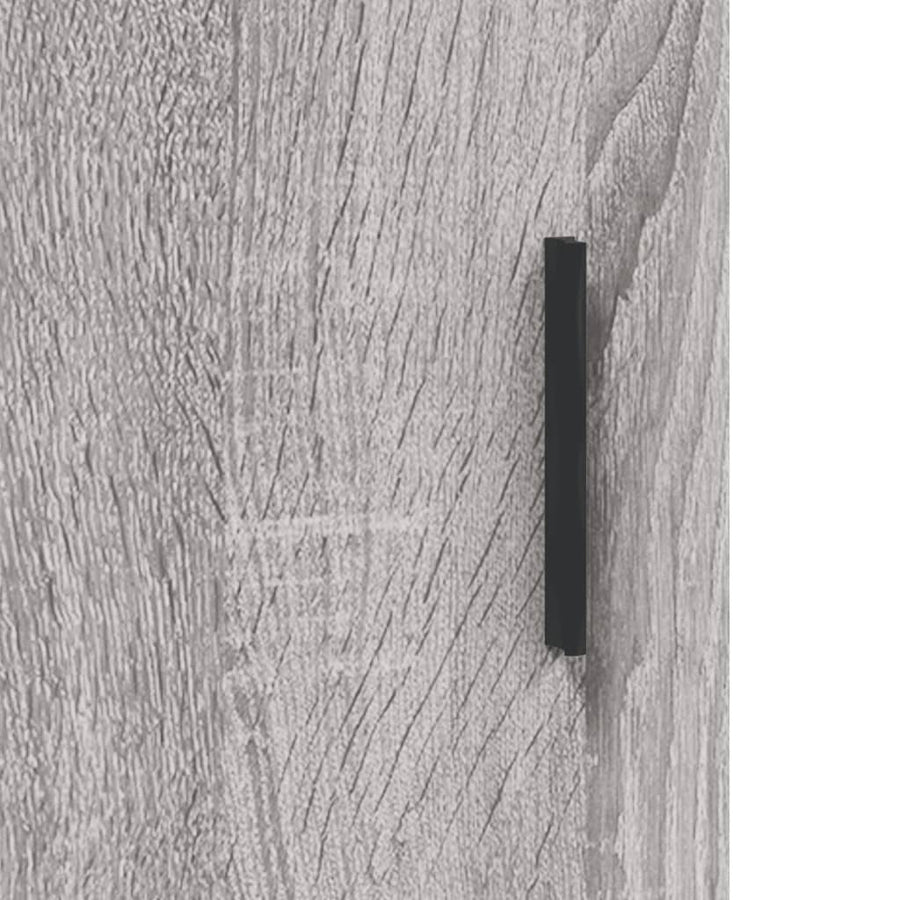 Wandkast 34,5X34X90 Cm Bewerkt Hout Grijs Sonoma Eikenkleurig