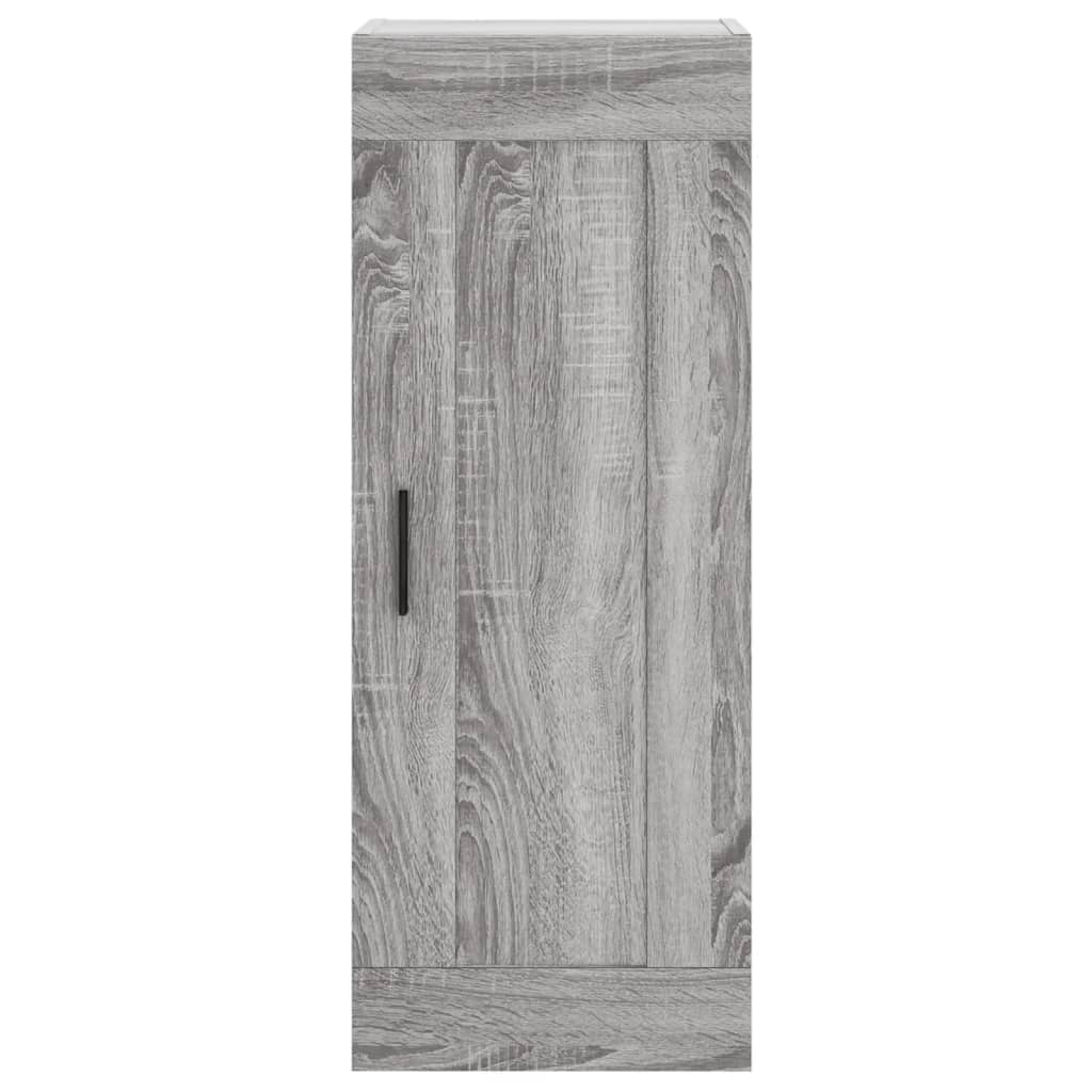 Wandkast 34,5X34X90 Cm Bewerkt Hout Grijs Sonoma Eikenkleurig