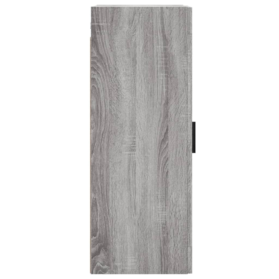 Wandkast 34,5X34X90 Cm Bewerkt Hout Grijs Sonoma Eikenkleurig