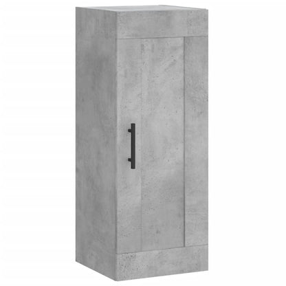 Wandkast 34,5X34X90 Cm Bewerkt Hout Betongrijs