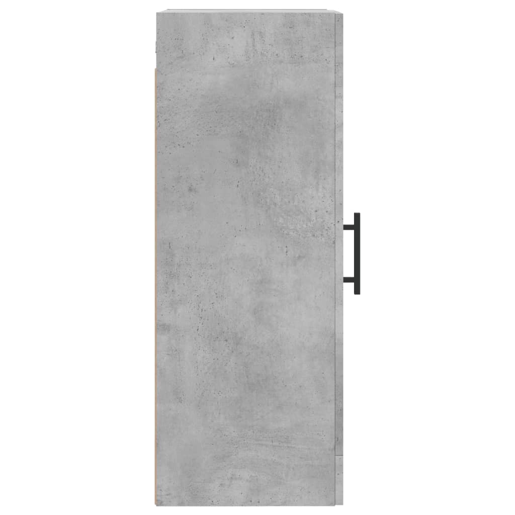 Wandkast 34,5X34X90 Cm Bewerkt Hout Betongrijs
