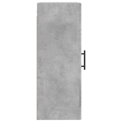 Wandkast 34,5X34X90 Cm Bewerkt Hout Betongrijs