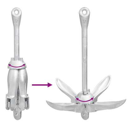 Anker Inklapbaar ,5 Kg Smeedijzer Zilverkleurig 1.5 kg met touw