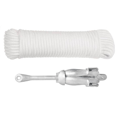 Anker Inklapbaar 2,5 Kg Smeedijzer Zilverkleurig 2.5 kg met touw