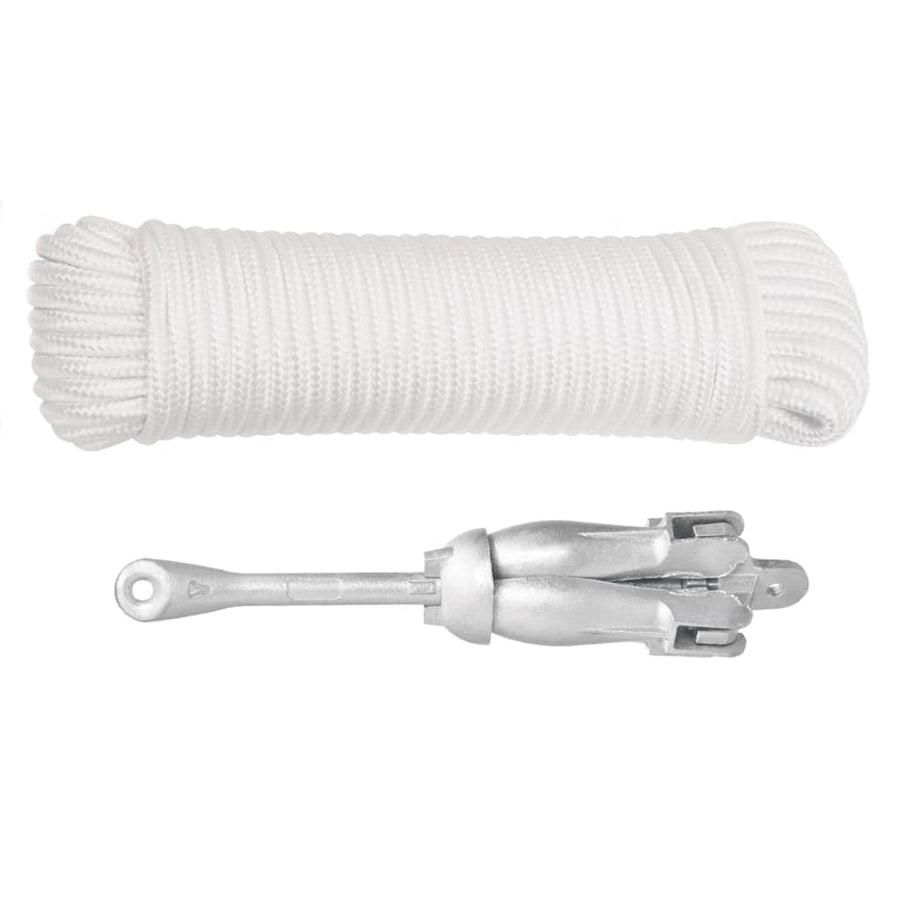 Anker Inklapbaar 2,5 Kg Smeedijzer Zilverkleurig 2.5 kg met touw
