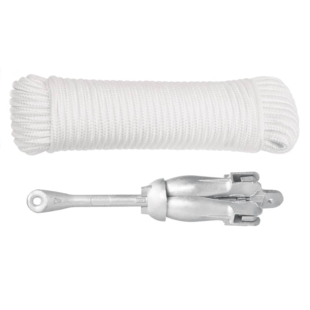 Anker Inklapbaar 3,2 Kg Smeedijzer Zilverkleurig 3.2 kg met touw