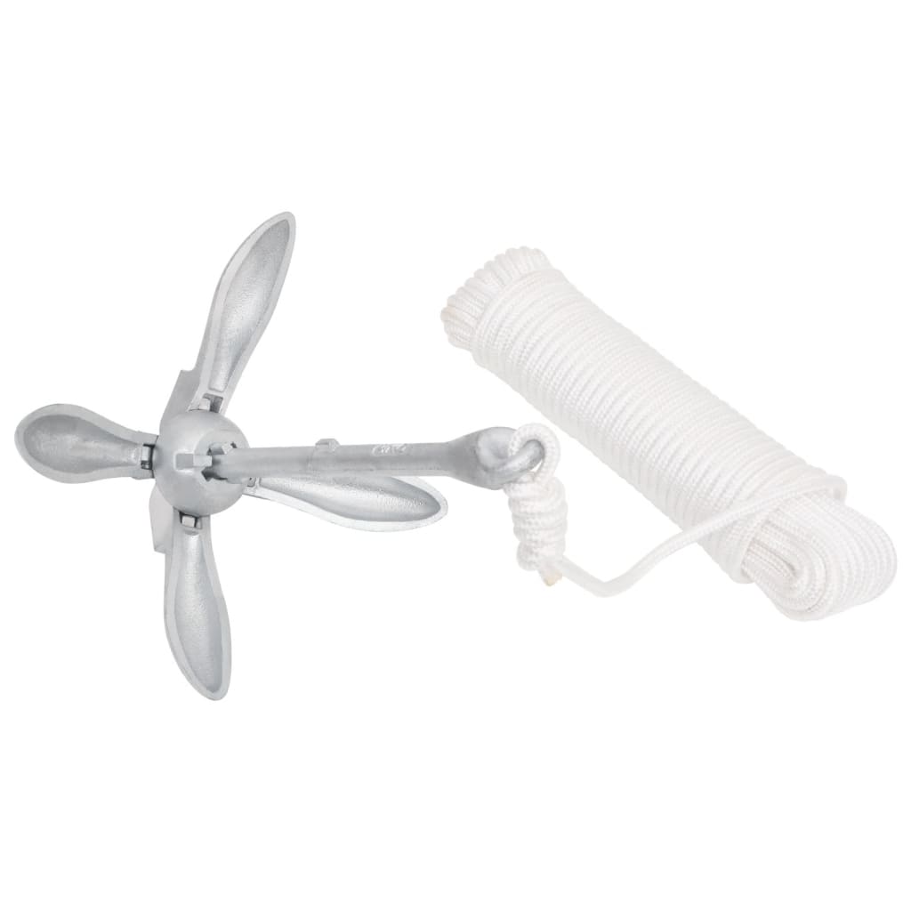 Anker Inklapbaar 3,2 Kg Smeedijzer Zilverkleurig 3.2 kg met touw