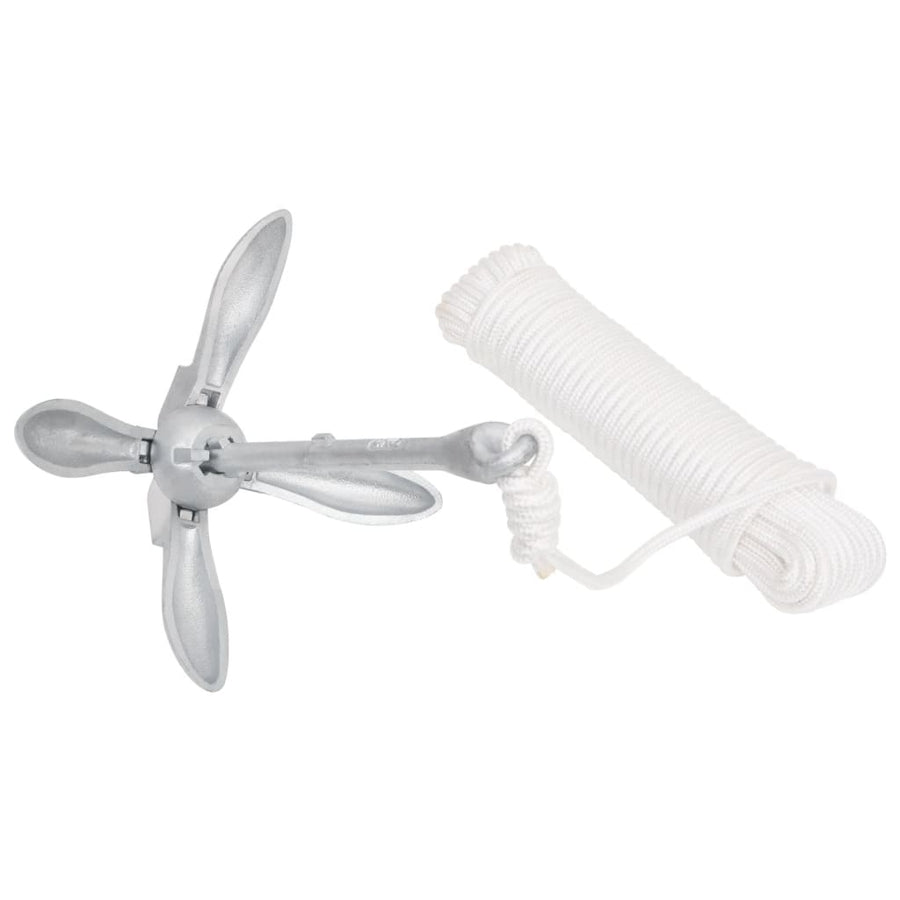 Anker Inklapbaar 3,2 Kg Smeedijzer Zilverkleurig 3.2 kg met touw