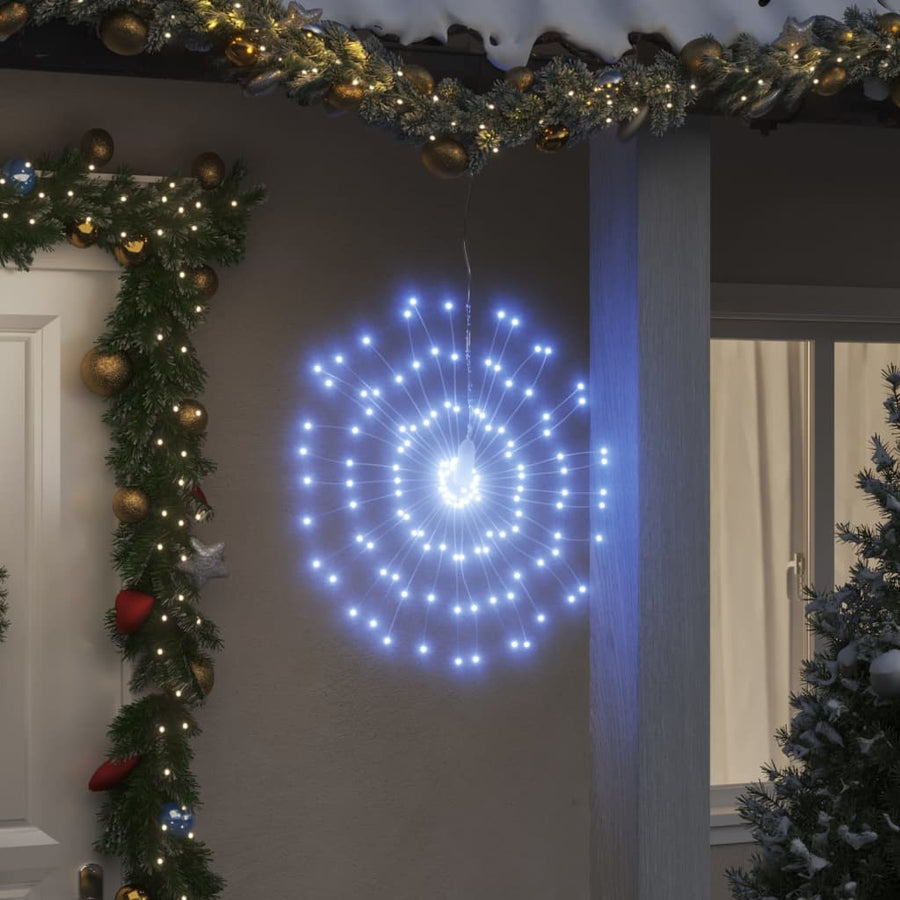 Kerstverlichting Vuurwerk 8 St 140 Koudwitte Led's 17 Cm