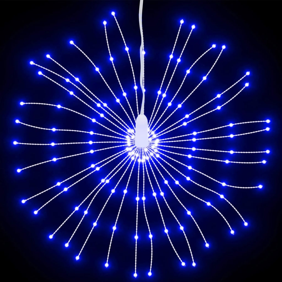Kerstverlichting Vuurwerk 2 St 140 Blauwe Led's 17 Cm