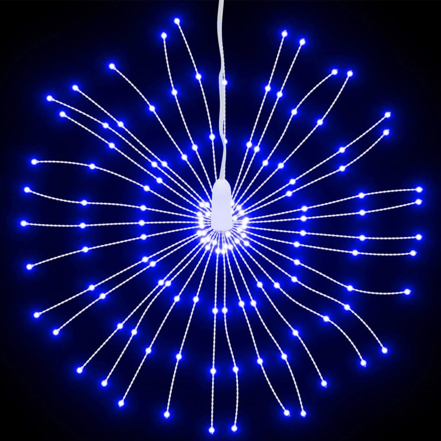 Kerstverlichting Vuurwerk 8 St 140 Blauwe Led's 17 Cm